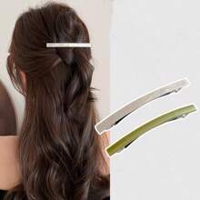 1 Stück Haarspange mit Acetat-Schleife, geeignet für Neujahr und Alltag (Zufallsauswahl zwischen Schildpatt und Braun-Rot)