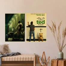 1/3PCS Optional Frame Posters Wall Arts Vintage Poster Bathroom Toilet Wall Decorative Posters Art ,Wall Art With Frame - Multicolor - View 22