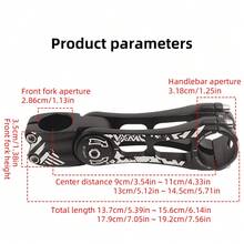 Adjustable Bicycle Front Fork, 90 Degree 90-145mm Mountain Bike Coil Suspension Fork, 31.8mm Handlebar Stem, BMX Road Bike Headset Adjustable Front Fork - Black - View 3