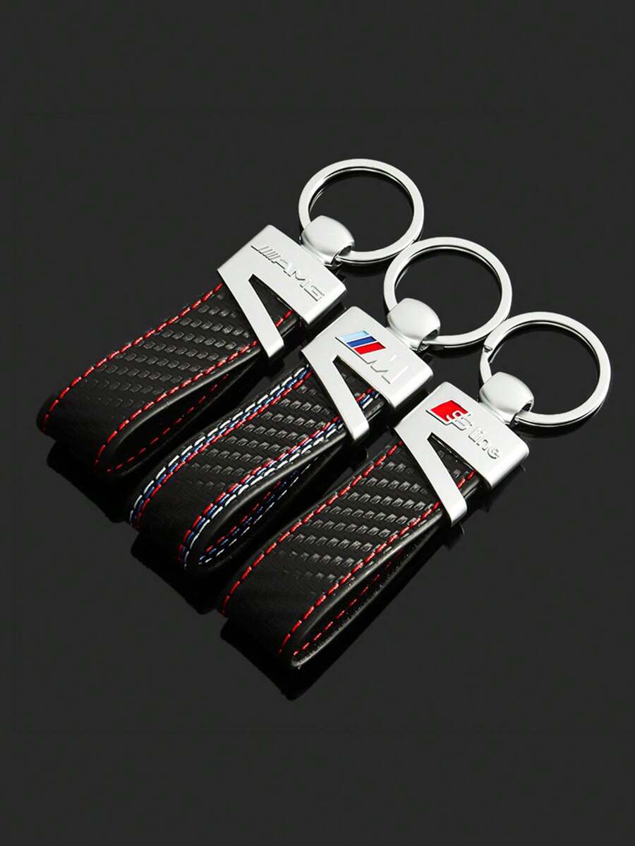 1pc Cool Casual Keychain, Personalized Car Keyring - Multicolor - View 1