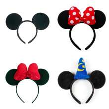 Disney 1PC Disney Minnie Mouse Ear Headband With Red Bow - Adorable Anime Theme Hair Accessory, Nylon, Hand Washable - Suitable For Theme Parks, Holiday Gifts, Party Decorations, Cosplay Headbands | Anime Themed Accessories | Polyester & Spandex, Headband