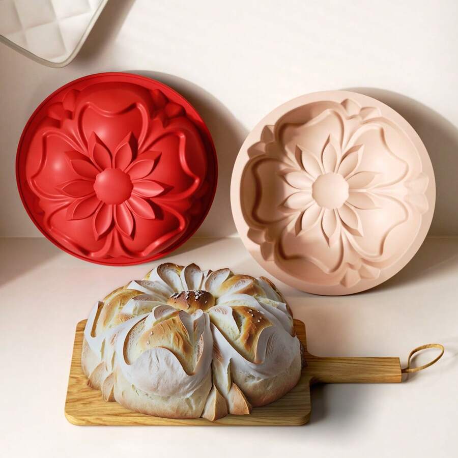 1pc Silicone Baking Pan Set, Non-Stick Baking Tray, Suitable For Oven, Cake Pans, Silicone Cake Molds - Multicolor - View 1