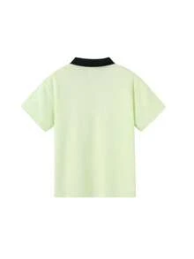 Annil Children's Clothing: Boys, Middle-Aged Children, Collared Short-Sleeved Knitted Shirts, POLO Shirts, Summer - Green - View 2