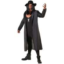 Morph Costumes WWE Undertaker Adult Costume - Breathable Bodysuit, Cloak & Hat For Halloween Fancy Dress, Wrestling Theme Parties & Events