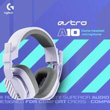 Logitech 頭戴式耳機Astro A10 有線連接 堅固耐用 可更換耳墊 電競級音質 輕量化設計 人體工學設計 靜音麥克風 3.5mm接口 白色 - 白色 - 查看 2