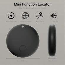Etiquetas rastreadoras inteligentes Mini Air Tags que funcionan con Apple Find My (solo iOS), con clasificación IP67 a prueba de agua, localizador de llaves y localizador de artículos para llaves, bolsas, equipaje y talla grande (no para Android)