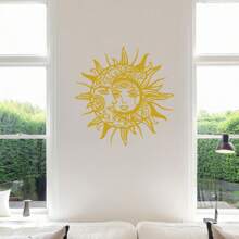 1pc Metal Sun And Moon Themed Wall Art Decor, Iron Crafted Home, Restaurant Decoration, Perfect Accent For Christmas, Personalized Farmhouse, Patio, Porch, Unique Gift Idea For Him/Her, Boyfriend/Girlfriend, Dad, Mom, Family, Friends, Valentine's Day, Children's Day, Father's Day, Graduation, Wedding, Housewarming, Living Room, Bedroom, Office, Family Dinner Gifts Birthday