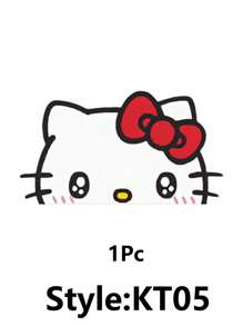 Sanrio 1Pc Hello Kittys Stickers Cartoon Cute Motorcycle Electric Car Car Rearview Mirror Personalized DIY Sticker Accessories Scratch Shield Helmet Decoration Stickers Stickers(Some Parts May Be Random)