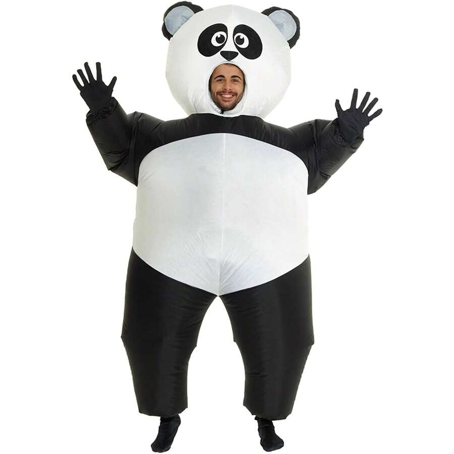 Morph Costumes Inflatable Panda Costume For Adults - Fun Fancy Dress Outfit For Halloween Parties, Events & Dress-Up - One Size Fits Most - Black - View 1