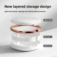 1pc Smooth Magnetic Denture Case, Plastic Denture Storage Box Vacation Travel Accessories Summer Travel Essentials Travel - Multicolor - View 6