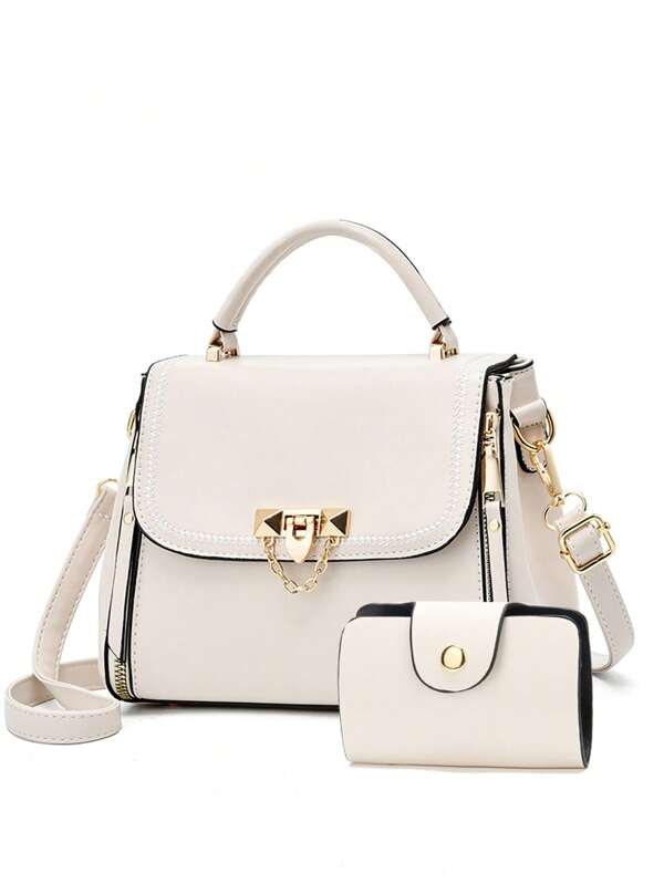 Novo Conjunto de Bolsas Femininas Elegantes, Bolsa de Ombro, Bolsa Quadrada Pequena Versátil e Bordada.