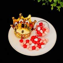 24 件金色皇冠糖果盒，可填充，圆形顶部派对礼物装饰糖果架，非常适合婚礼、生日、派对用品 - 彩色 - 查看 4