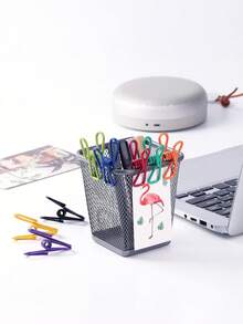 10/20/30个装多色混装不锈钢夹子，多功能实用晾衣绳夹，固定工具夹，室内/室外旅行晾衣架固定夹，露营配件-金属彩色涂层，彩色密封夹，用于晾晒衣物，装饰照片墙，便签贴纸，密封食品袋，露营配件，多用途夹子，家居装饰，家居饰品 - 彩色 - 查看 8