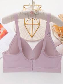 3pcs/Set Women Wire-Free Solid Color Comfortable Gather And Support Bras