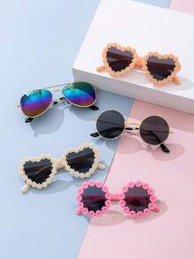 5pcs Kids Fashion Fashion Glasses - Cute Unisex Baby/Children Glasses - Gift For Kids - Suitable Outdoor And Daily Travel Photography Props Eyewear - Multicolor - View 2