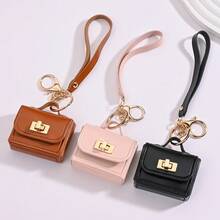 1pc Mini Vintage Leather Coin Purse, Keychain Decor For Bags, Cars, Daily Wear & Couples Accessory
