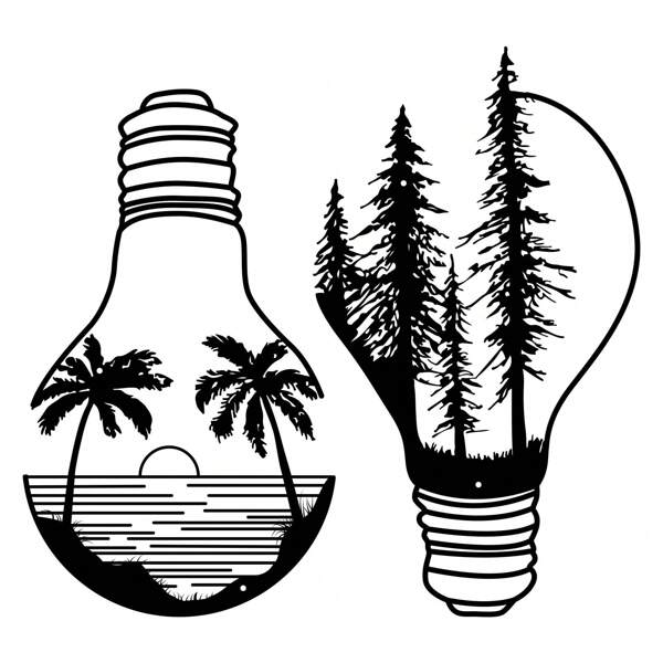 2pcs Metal Wall Decor With Mountain & Tree Silhouette Design, Suitable For Living Room, Bedroom, Office Wall Decoration