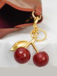 1pc Cherry Charm Accessory Women's Bag Or Keychain Charm Cherry Adornment Individualized Bag Decoration For Women Stylish Bag Charms Keychain Charms Party Gifts Gift Goodies For Women Commuting