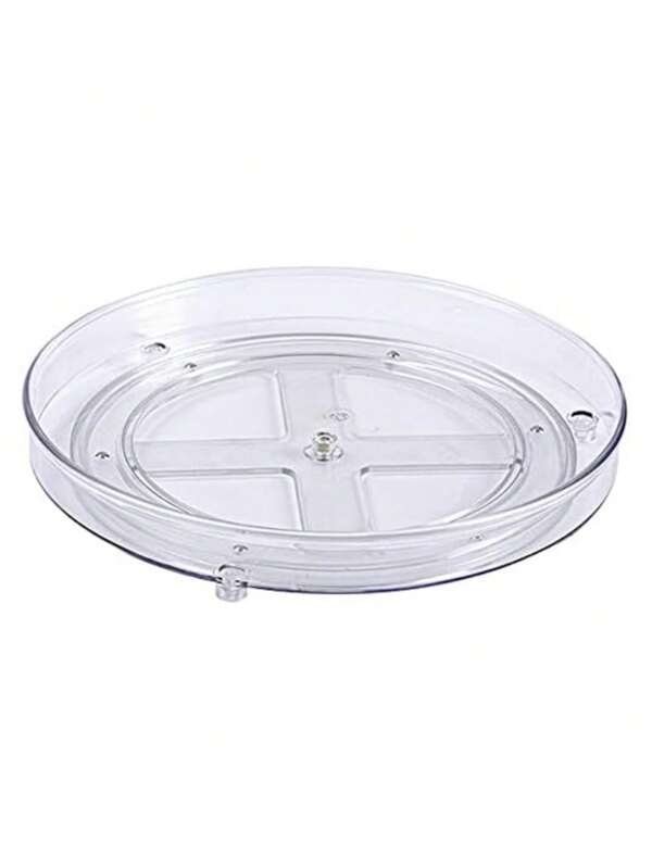 1pc Lazy Susan Turntable Organizer For Refrigerator, Rotating Spice Rack For Cabinet, Kitchen Countertop, Pantry, Anti-Slip 360° Rotating Tray For Kitchen Storage And Organization, Table Decor, Holiday Gift, Christmas Present