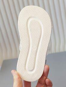 One Pair Kids Shoes Girl's Sandals White Breathable Comfortable Insole With Bow And Sparkling Design Random Logo - Beige - View 8