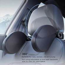 YITUMU Memory Foam Car Neck Pillow For Drivers - Adjustable U-Shaped Headrest With Cervical Support, Comfortable Side Sleeping Pillow For Long Distance Driving, Car Seat Accessories
