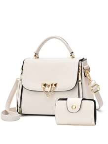 Novo Conjunto de Bolsas Femininas Elegantes, Bolsa de Ombro, Bolsa Quadrada Pequena Versátil e Bordada.