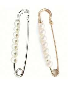 Faux Pearl Waist Pin Scarf Headscarf Clip Shawl Brooch Sweater Pin Women's Brooch - 7-bead Brooch - View 6