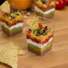10/20Pcs 3Oz Mini Dessert Cups With Spoons, Clear Slanted Square Dessert Tumbler Thick Plastic Shot Glasses, Appetizer Parfait Cups Small Serving Bowls For Ice Cream, Puddings, Tasting Party