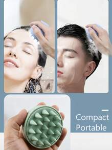 Soft Silicone Shampoo Brush Massage Shampoo Brush Clean Scalp Hair Wash Comb Home Bath Comb Hair Tools, Straw Silicone Shampoo Brush Massage Clean Specialized Anti-Dandruff Itch Reliever Silicone Comb Hair Wash Brush. Home Bathroom Decor Summer Back To School