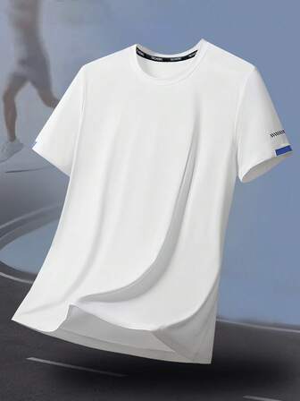 เสื้อยืดกีฬาและกลางแจ้งผู้ชาย เสื้อผ้ากลางแจ้งฤดูใบไม้ผลิและฤดูร้อน เสื้อยืดออกกำลังกาย แขนสั้น ประจำวันและเป็นกันเอง วิ่งและออกกำลังกาย ที่สบาย หลวม เทนนิสและกอล์ฟ โฮกกี้ การแข่งขันกีฬาขี่ม้า