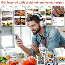 Oil-Free Air Fryer 7L, 1900W, 7 Preset Functions + Keep Warm, Manual Mode, LED Touch Panel, Dual Use: With Basket Or Drawer, Recipe Book Included - EU E Type Plug(220-240V) - View 7