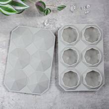 1/3 pezzi di stampo per cubetti di ghiaccio in silicone, stampo a forma di diamante con 6 cavità, adatto per la creazione di gelatine, ideale per bar, pub e per fare cubetti di ghiaccio per il vino