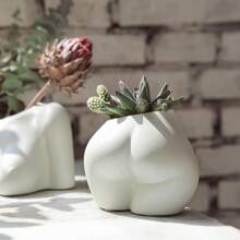 1pc Mini Lower Body Planter, Female Body Shaped Small Flower Pot With Drainage Holes, Resin Planter For Indoor Or Outdoor Plants