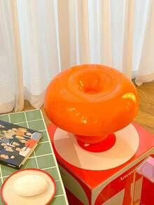 LED Bedside Mushroom Table Lamp, Orange/White USB Plug, Tri-Colour Dimming Suitable For Living Room, Dining Room Ambient Decorative Lamp, Diameter 25CM, Eye-Care Night Light - Mushroom Lamp - View 6