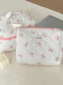 3pcs/Set Pink Bow Pattern Cosmetic Bag, Lightweight Zipper Makeup Organizer Bag, Sweet Style Multi-Function Toiletry Storage Box, Mother's Day Gift, Best Friend Gift, Teacher Gift. Cosmetic Bag, Makeup Organizer Box, Makeup Bag, Makeup Storage, Jewelry Storage, Lip Gloss Storage, Nail Polish Storage, Makeup Case, Makeup Storage Box, Makeup Organizer, Makeup Storage, Makeup Pouch, Makeup Pouch - Multicolor - View 19