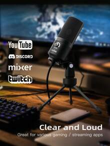 USB Microphone, Recording Mic With Gain Control, Metal Condenser Recording Microphone For Laptop, Windows, Music Studio, Streaming, Podcast, Cardioid Studio Recording Vocals, Voice Overs-FIFINE K669B - Black - View 5