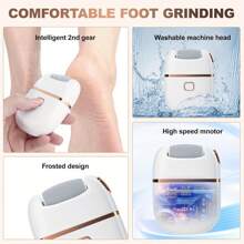 USB Rechargeable Electric Foot File Grinding Machine, Electric Foot Polisher & Callus Remover, Portable Dead Skin Remover, Rechargeable Waterproof Foot Care Tool For Smooth Feet