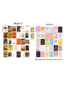 32 件/套（30 张装饰卡 + 2 张贴纸）迷你优雅氛围海报，适用于家居装饰，INS 风格简约玫瑰和植物印刷照片海报，DIY 贴纸装饰卡，卧室/客厅墙壁装饰明信片 - 彩色 - 查看 10