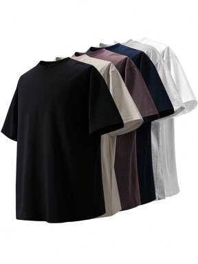 Men's Pure Cotton T-Shirt, Weight 220g, 100% Cotton, Comfortable To Wear, Very Suitable For Going Out, Leisure Or Outdoor Entertainment, Versatile, Solid Color Short-Sleeved T-Shirt Made Of Pure Cotton | Skin-Friendly And Comfortable Holiday Gift, With A Certain Thickness, Suitable For Summer T-Shirts, Beautiful T-Shirts, Holiday Gifts.