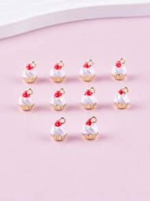 10pcs Mixed Style Cup, Teapot, Donut Shaped DIY Zinc Alloy Jewelry Pendant, Earrings, Necklace Accessories