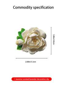 1pc Jasmine Flower Air Freshener, Car Air Vent Clip Decoration, High-End Interior Accessory, Air Conditioning Outlet Decoration, Pink, Yellow, Green Color, Floral Design