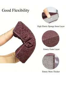 2/3 件魔术海绵擦，轻松清洁炉灶、锅碗瓢盆，配有碳化物刷，纳米清洁海绵擦洗器，用于除锈和除油