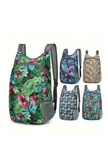 Zaino pieghevole floreale leggero da 20L, adatto per campeggio all'aperto, viaggio, ultra sottile, multifunzionale, adatto per escursioni, viaggi, lavoro, shopping | Realizzato in tessuto di poliestere durevole, cinturino regolabile, unisex, adatto per uso quotidiano, regalo perfetto per studenti e viaggiatori