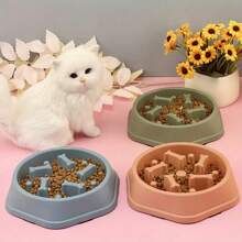 1 Pet Supplies Dog Slow Food Anti Suffocation Bowl Bone Candy Color Cat Slow Food Bowl