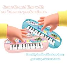 1pc Children's Educational Electronic Piano Toy, 13-Key Simulated Piano Instrument, Portable Cartoon Kids' Music Piano Suitable For Early Education, Gifts For Boys And Girls