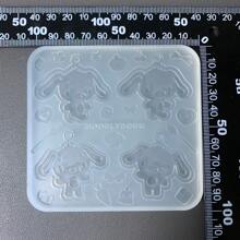 Moule de coulée en résine en forme de lapin, accessoire de moule en silicone pour moulage de liquide en résine, moule en silicone pour porte-clés en résine, moule en résine