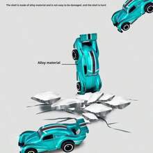 6 件合金跑车模型带展示盒，收藏赛车玩具，全金属材质，家居装饰摆件，生日/万圣节/圣诞节礼物，完美礼物