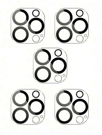 5 piezas de película protectora de lente de alta definición, cubierta de lente anti-arañazos compatible con iPhone 11/12/13/14/15/16/16/17Plus/16 Pro/16 Pro Max/16e Series/17Air/17pro/17pro Max a prueba de agua, a prueba de golpes, anti-caída, anti-huellas dactilares, de cobertura completa