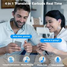 MiniSoo AI Translator Earbuds Real Time, 144 Languages Translation Headphones. If You're Looking For Some Open-Ear Headphones, This Is The Perfect Time To Buy Them. You Can Use Them For Up To 28 Hours With The Charging Case. - 紫羅蘭色 - 查看 8