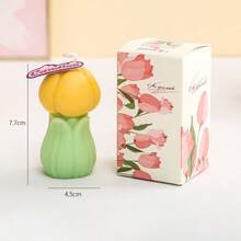 Joivida 1 Nến trang trí hình hoa tulip, Nến thơm hình hoa tulip, Nến thơm sáp đậu nành Paraffin thẩm mỹ hoa Quà tặng thích hợp cho phòng ngủ gia đình, sinh nhật, đám cưới, tiệc Phục sinh mùa xuân, quà tặng - Nhiều màu - Xem 17